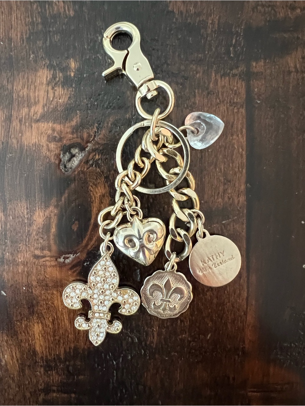 Kathy Van Zeeland Fleur de Lis Purse Charm/ Keychain